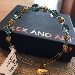 NWT Alex & Ani Swarovski Crystal and Metal Bangle